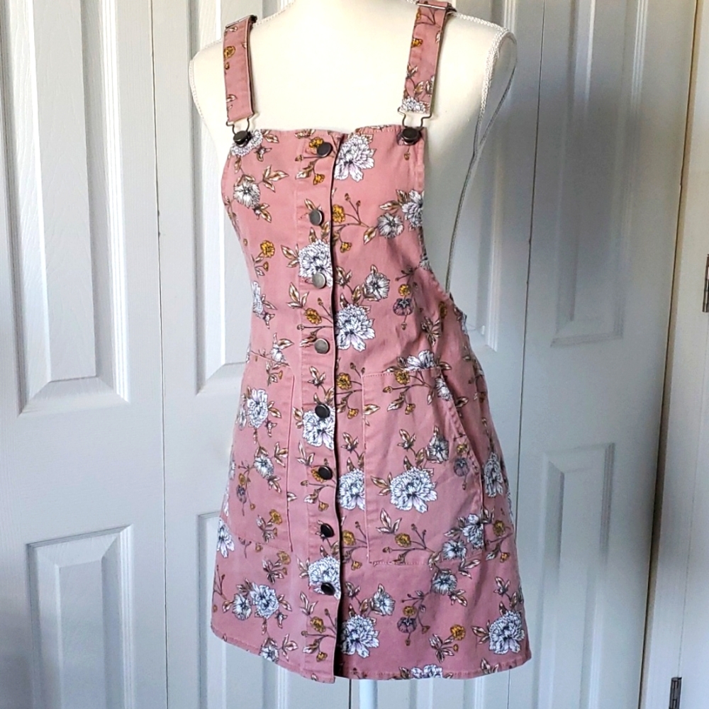 TINSELTOWN Blush Floral Dress, Medium